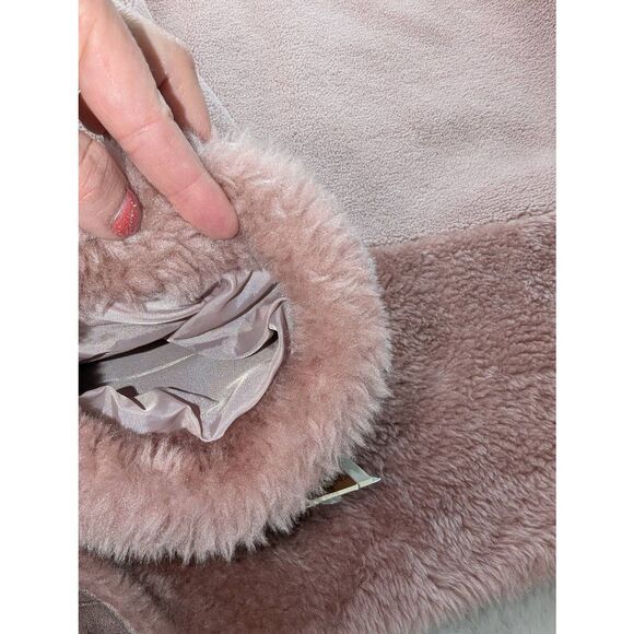 Koolaburra by UGG Hooded Faux Fur‎ Coat in Pink Ice Sz M Medium NWT Mob Wife - Picture 9 of 11